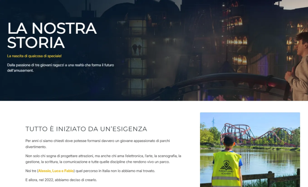 La nostra storia ParksPlanet Academy